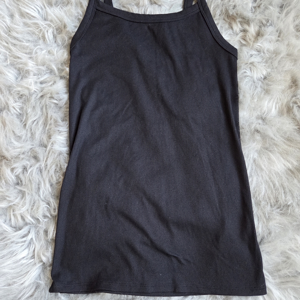 Classic Black Ribbed Tank Top